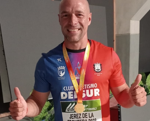 Domingo Lozano Millón, atleta de club atletismo Delsur – Cooperativa La Palma, campeón de España master