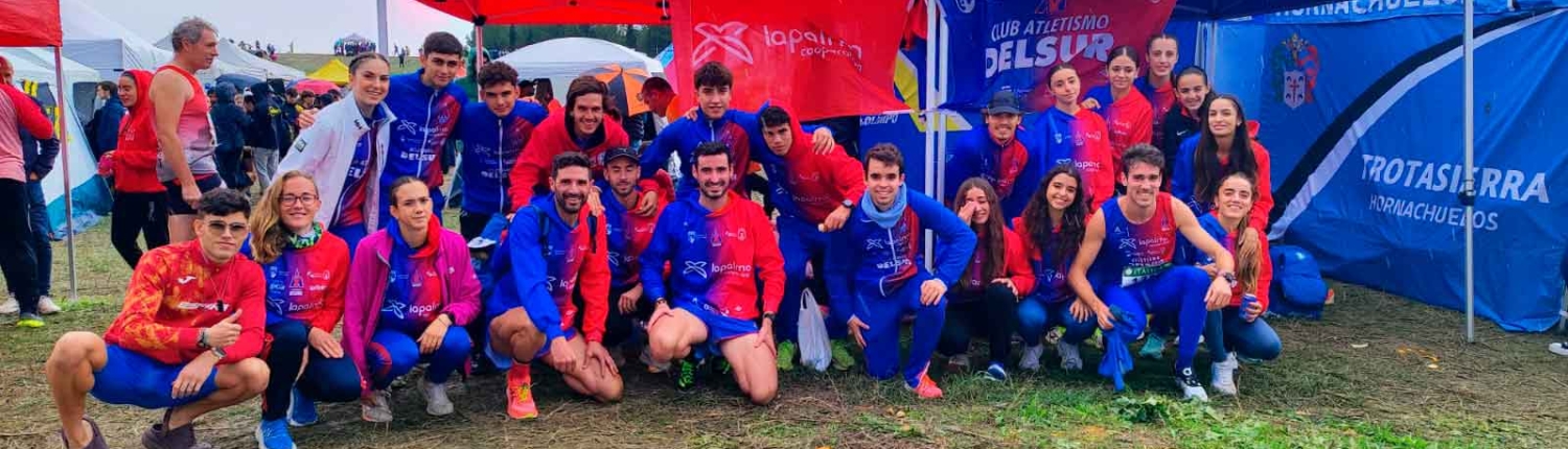 Gran actuación del Club Atletismo Delsur - Cooperativa La Palma destaca en el Campeonato de España de Cross por Clubes